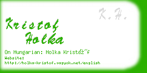 kristof holka business card